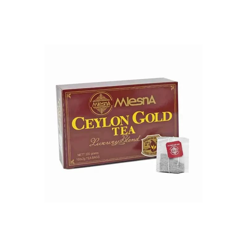 Mlesna Pure Ceylon Gold Black Tea 100 Tea Bags 200g