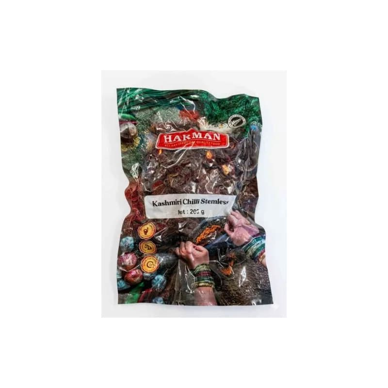 Chilli Whole Kashmiri Stemless ( Harman ) 200gm