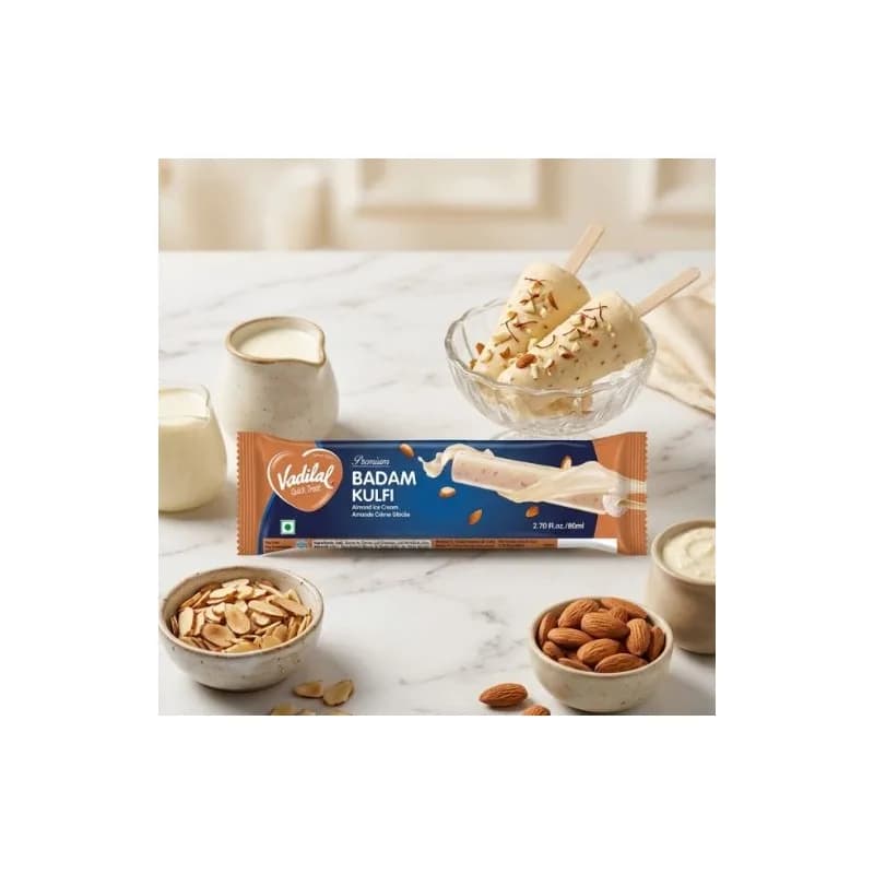 Cylindrical Badam Kulfi (Vadilal) 80ml