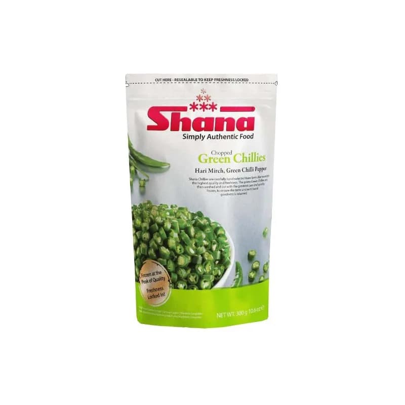 Green Chilli Chopped / Pacha Mulak Chopped (Shana) 300 g