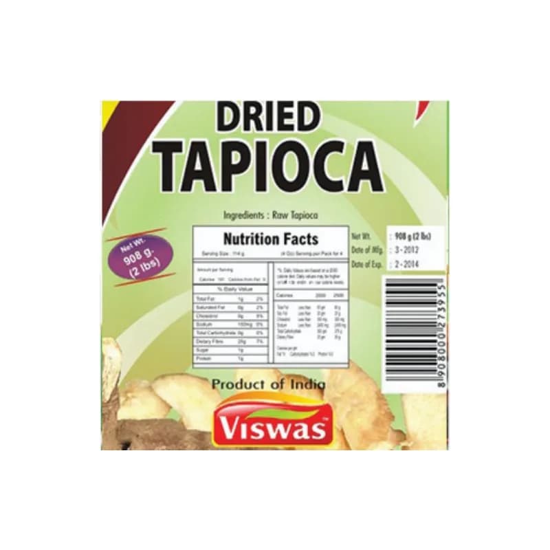 Dried Tapioca / Unakka Kappa (Viswas) 908 g