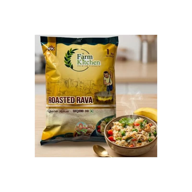 Roasted Rava / Roasted Semolina (Farm Kitchen) 1 kg