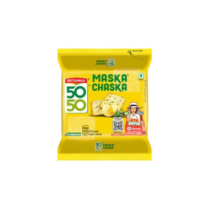 50-50 Maska Chaska Biscuits (Britannia) 372 g