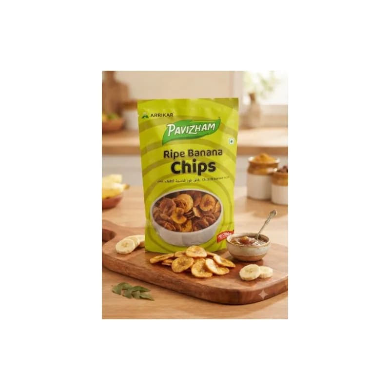 Ripe Banana Chips (Pavizham) 200g