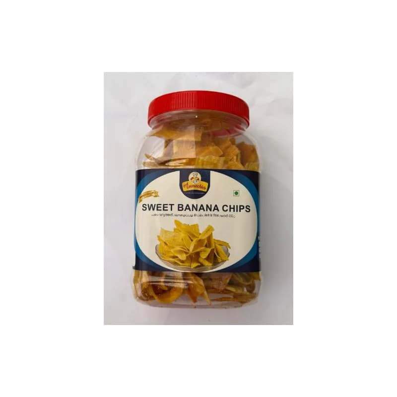 Sweet Banana Chips Long cut (Ammachies) Tin 150 GM